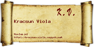 Kracsun Viola névjegykártya